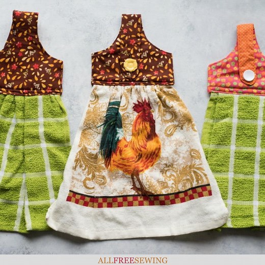 Hanging Kitchen Towel Pattern (  Video Tutorial)