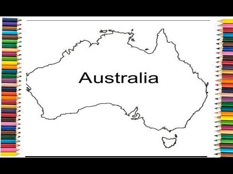 HOW TO DRAW AUSTRALIA MAP, step by step tutorial. ( Focal pencil)