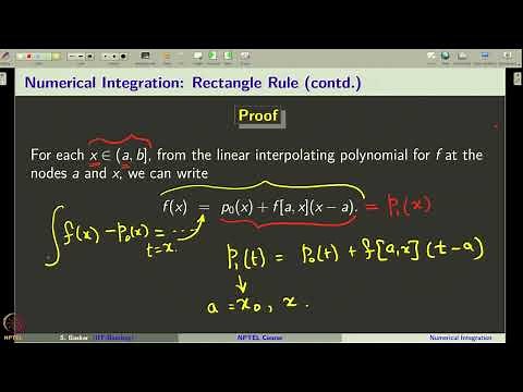 Week 10 : Lecture 48 : Numerical Integration: Rectangle Rule