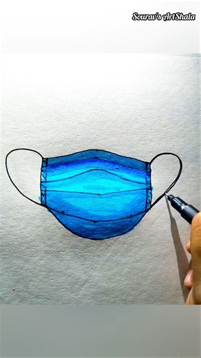 How To Draw A Mask //- #mask #shorts #hygiene #shortsfeed #viralvideo #drawing #art #shortsvedio