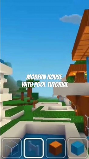 🌳Modern House With Pool Tutorial #158 - Block Craft 3D: Building Game #blockcraft3d