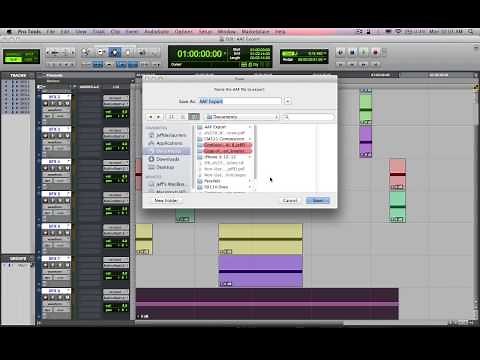 Pro Tools 10 AAF/OMF Export/Import Tutorial