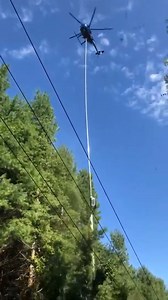 Helicopter tree line trimming | Giant Machine