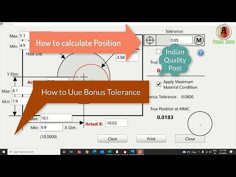 How to Calculate Position With Bonus Tolerance MMC and LMC condition