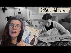 First Time Sewing a Dress from a Pattern - It was Chaos - Send Help - 1950s Vintage Butterick