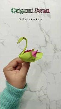 Origami Swan Demo | Paper Swan from One Square Sheet