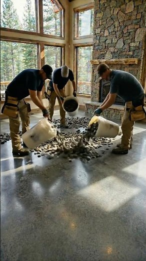 Incredible epoxy resin floor #diytransformation #epoxy