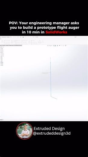 Tomas | SolidWorks Professional on Instagram: "Continuous Flight Auger in SolidWorks"
