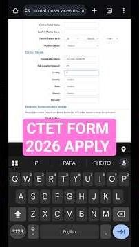 CTET Online Form Fill Up kaise kare | How to fill CTET Online Form 2026 | CTET Feb 2026 Form Fill Up