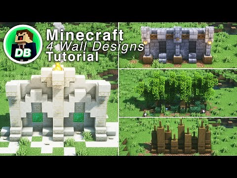 Minecraft: 4 Detailed Wall Designs (tutorial)