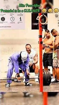 Elite Powerlifter Pretended to be a CLEANER #trolllife #funny #gym