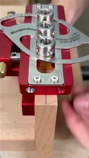 Precise, repeatable, rock-solid doweling with Woodpeckers Cam-A-Line Dowel Guide