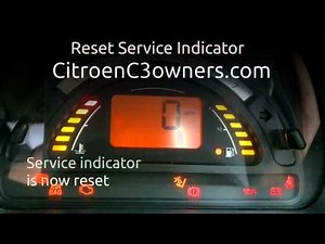 Reset Service Indicator on Citroen C3
