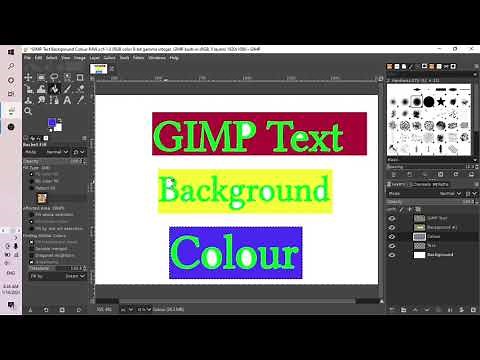 GIMP Text Background Colour