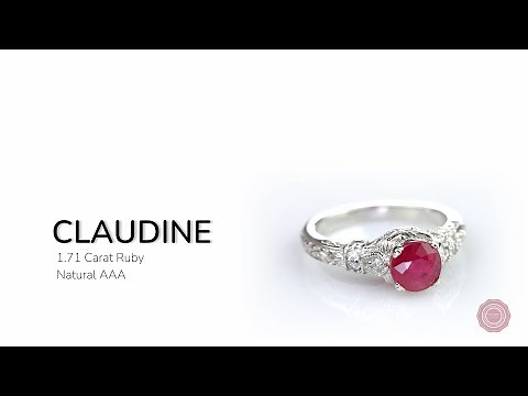 Vintage-inspired Ruby Engagement Ring - Claudine
