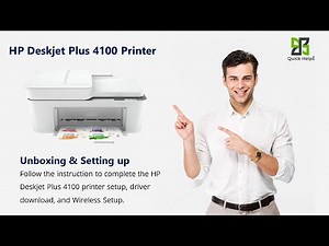 HP Deskjet Plus 4100 printer setup | Unbox HP Deskjet Plus 4100 printer | Wi-Fi setup