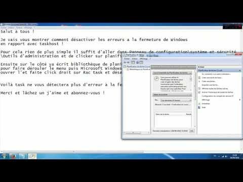 Comment résoudre le probleme Taskhost a la fermeture de windows !