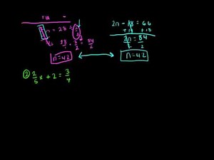 Solving Multi-Step Equations with Fractions & Decimals