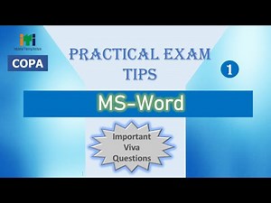 Important Practical exam tips - MS-Word | ITI COPA | Malayalam