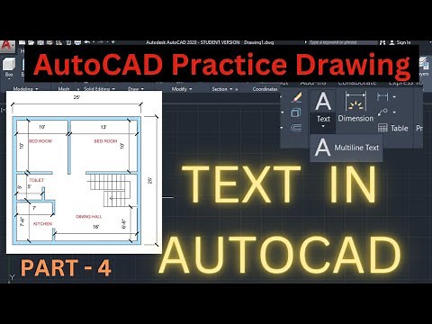 Autocad me text kaise kare | how to add text in autocad |tutorial for Beginners 2022