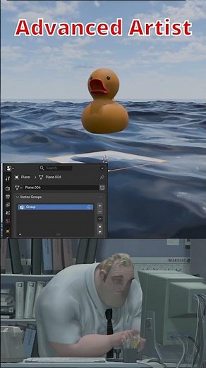 Blender Noob vs Pro: Floating object on water #blender #blendertutorial #blendercommunity #blender3d