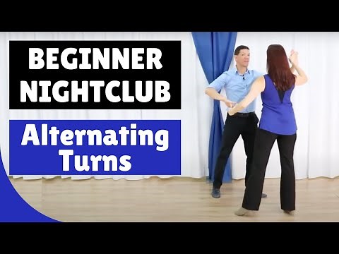 Beginner Nightclub Two Step Moves - Alternating Nightclub 2 step Turns