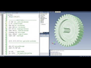 Femap API - an example of creation a parametised gear shaft model