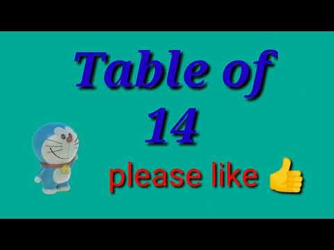 14 ka table | Table of 14 | 14 ki table | multiplication table