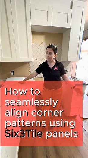 How to seamlessly align backsplash corners in a kitchen