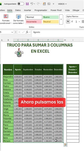 539K views · 7.3K reactions | Sumar columnas en excel como un profesional #Excel #office #tutorial | El Pollo Excel-ero | Facebook