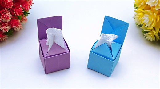 23K views · 63 reactions | How to make easy and simple paper tissue box - DIY back to school project ideas - paper crafts idea #Crafts #Origami #Handmade | DIY And Paper Crafts | Facebook