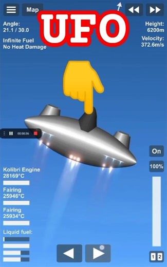 UFO in Space Flight Simulator #sfs #space #ufo #flightsimulator #shorts