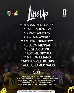 FIFA WCQ: Ghana and Chad Name Strong Starting XI - Africa Top Sports