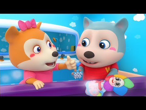 Funny Moments of Baby Wolves Playing Together - Wolfoo - 3D Kids Song