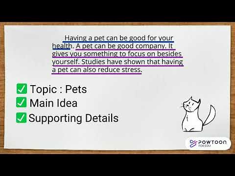 Main Idea and Supporting Details