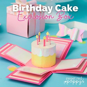 33 reactions | Do you have a birthday celebration coming up? Create a 3D birthday cake explosion box with this step-by-step tutorial and FREE SVG cut file! This Birthday explosion box features three layers that can be customized to your liking. Add in photos or notes to create a sentimental gift that's sure to be treasured! Get the free cut files here: https://sweetredpoppy.com/birthday-explosion-box-tutorial-and-svg-template/ | Sweet Red Poppy | Facebook