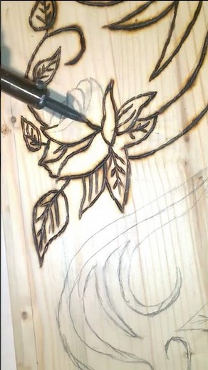 how to do wood burning / pyrography for beginners rose /Blaze