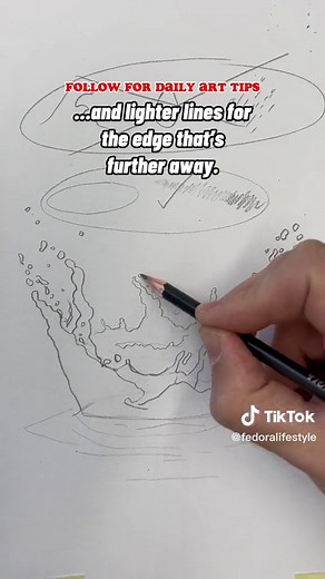 How to draw water. Please follow! #fyp #foryou #foryoupage #art #creative #viral #howtodraw #artlessons #arttutorial #drawing #shading #water