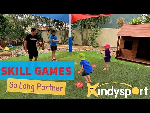 A catching and throwing game for children.