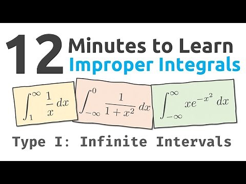 Improper Integrals of Type I (Infinite Intervals) in 12 Minutes