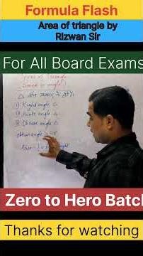 Formula Flash:Types of Triangles by Angle |Acute, Right & Obtuse Triangle Explained in 30 Sec#maths