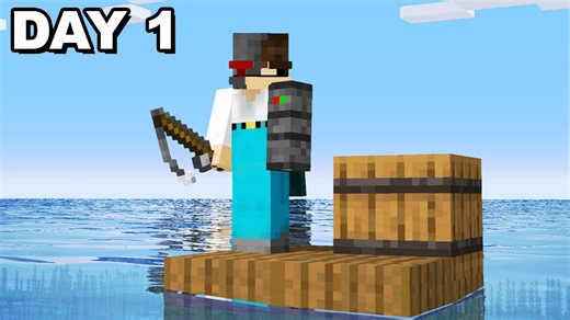 Surviving Minecraft stranded on a RAFT...