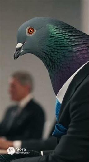 Corporate Pigeon Meeting 🐦💼 Awkward Boardroom Chaos #animation #funny #ai