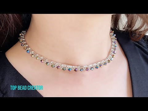 How to make beaded necklace, DIY Necklace making tutorial