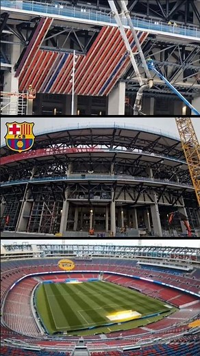 Camp Nou New Progress Update — Façade, Cantilever & Tribune Work!