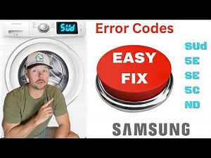 How to Fix Samsung Washer Not Draining | Error Codes 5E, SE, SUd, 5C, SC, ND, OE