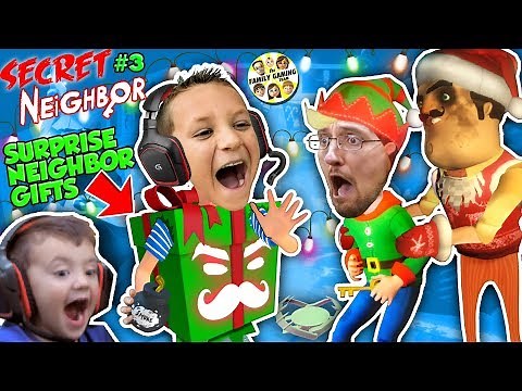 HELLO NEIGHBOR SURPRISE GIFTS!! 🎁 FGTEEV plays SECRET NEIGHBOR #3 (Christmas Map)