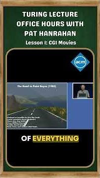 2019 Turing Award Recipient Pat Hanrahan on CGI