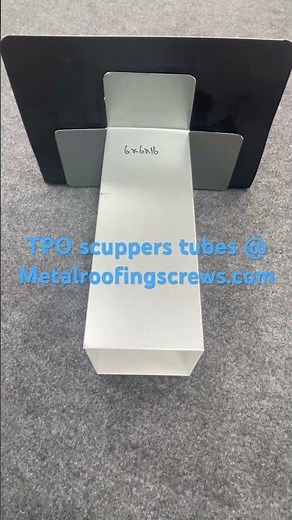 TPO Scupper Tubes with Heat Welded Flanges for flat TPO Membrame Roofing