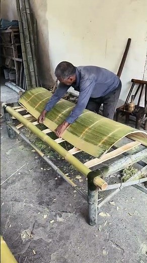 Did you sleep in this bamboo mat making process when you were a child #Rural Crafts #My R #e33a2